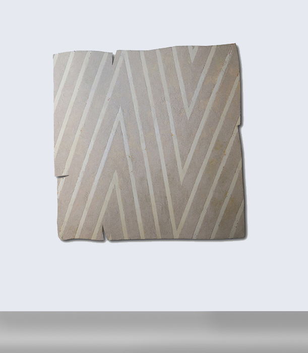 A Carmine to circulate the blood happily
Lime mortar, pigments on curved and shaped panel
cm 185 x 185 x 5
2008